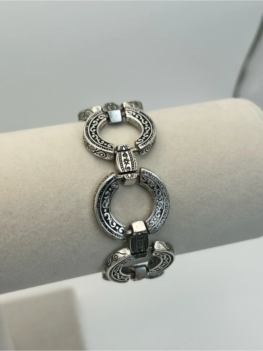 Brighton Central Park Bracelet Silver Plated Round Link 8